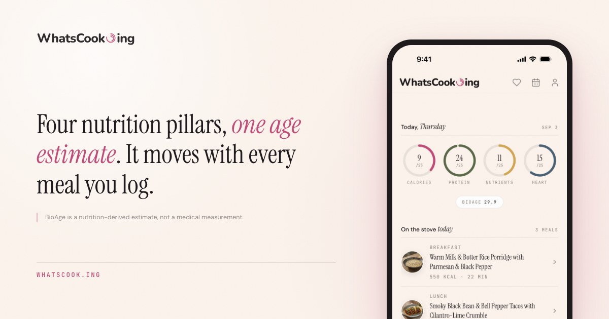 I built WhatsCook.ing, an iOS nutrition platform that plans your meals around your goals, tastes and